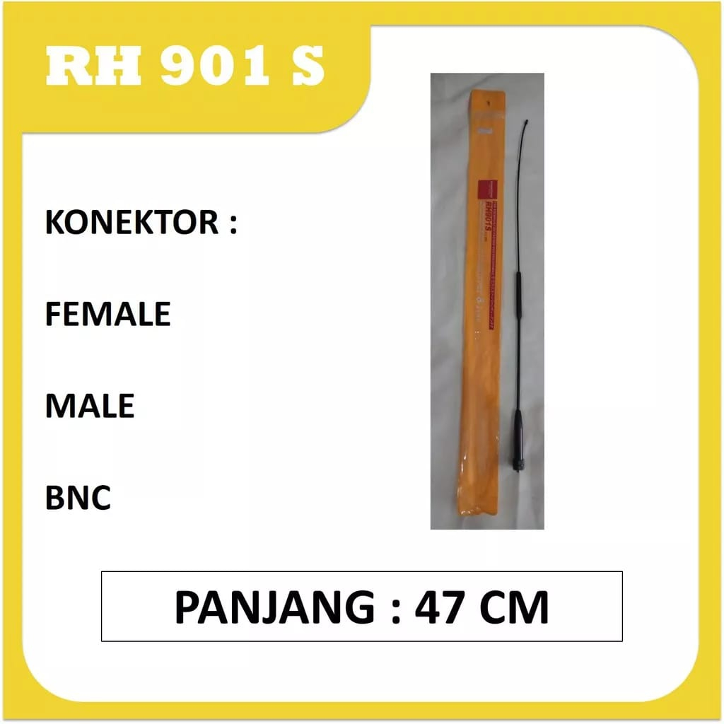 Antena HT RH901S, RH 901 S 901S Diamond Antenna Baofeng VHF UHF lidi panjang pecut double loading