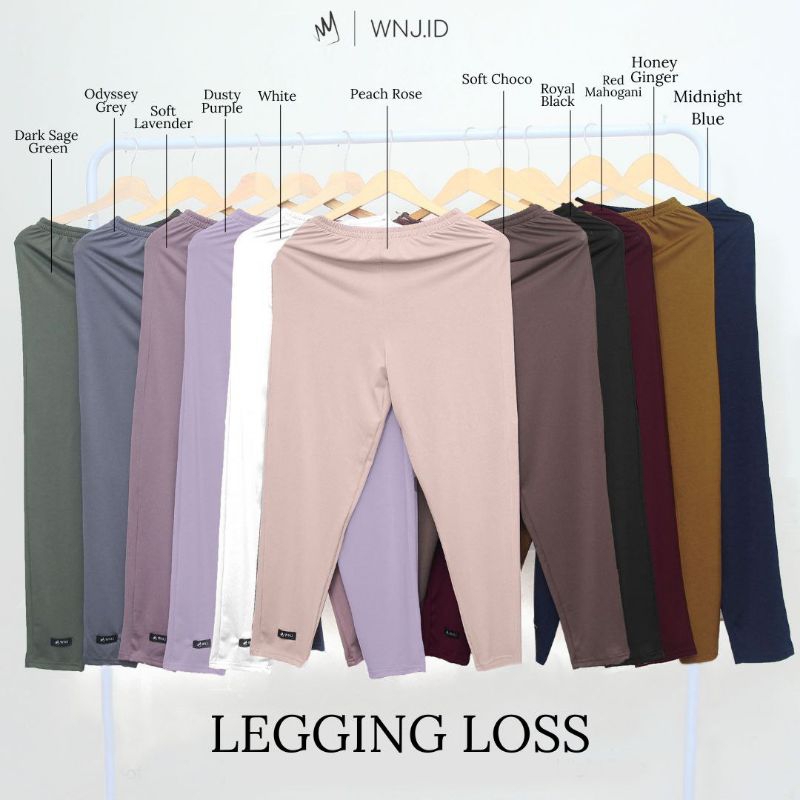 WNJ legging loss leging olahraga jogging renang running celana dalaman gamis inner pants safar celam
