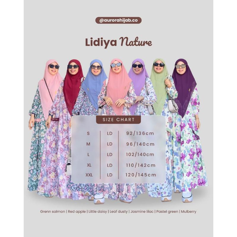 AURORA Lidiya NATURE | ILona Dress | Gamis Rayon