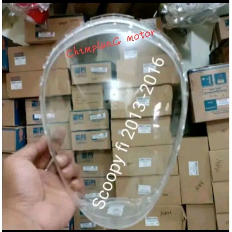 MIKA MICA KACA LAMPU DEPAN SCOOPY FI 2013 2014 2015 2016 2017 LAMPU BOHLAM BELOM LED