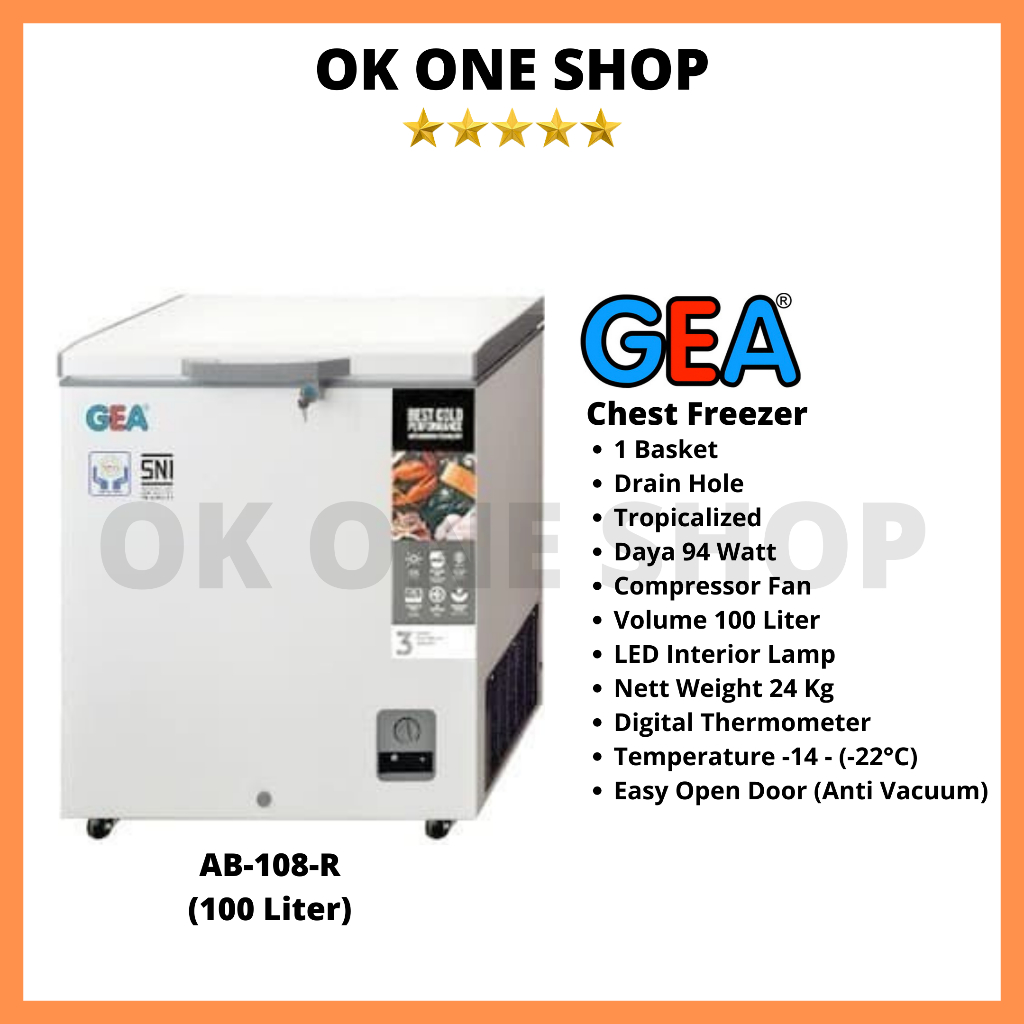 GEA Chest Freezer AB-108 R/ AB-108R
