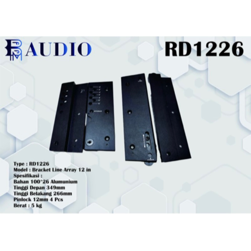 Bracket Line Array 4 in 1 untuk box 12 in + pinlock