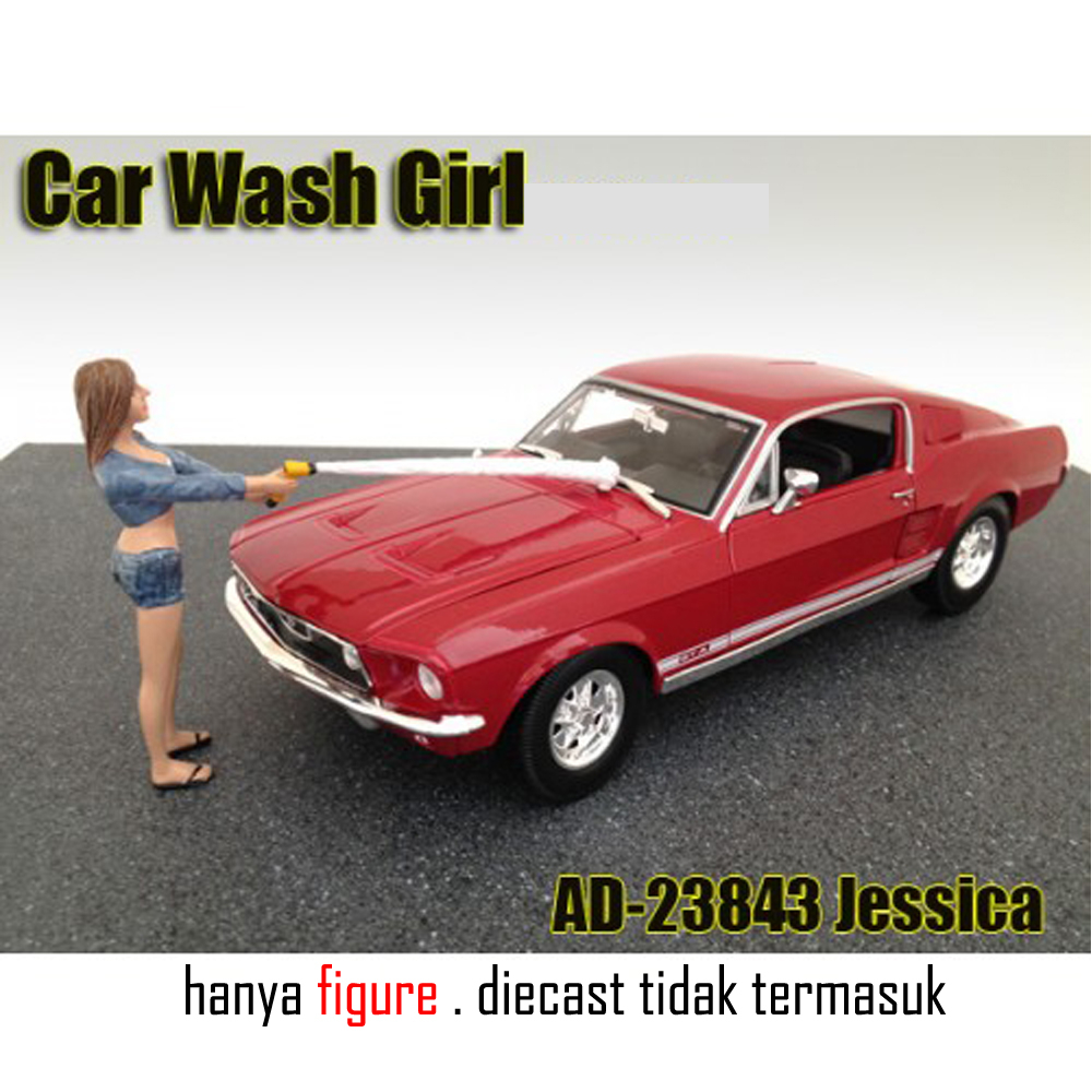 action figure carwash girl american diorama jessica | cewek diecast 1 24 car wash | miniatur bengkel