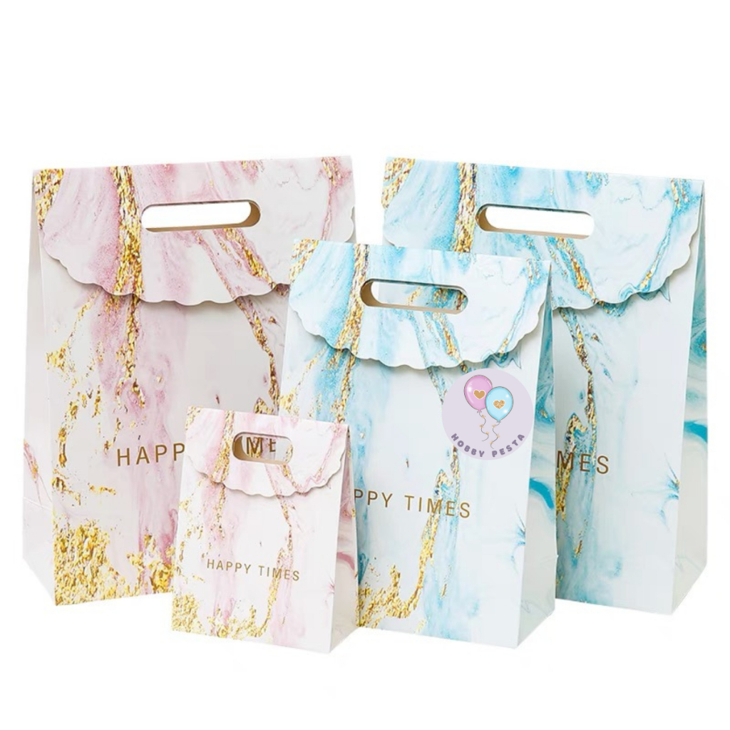 

Paper Bag Motif Marble / Goodie Bag / Gift Bag / Tas Kado Ulang Tahun / Souvenir Bag