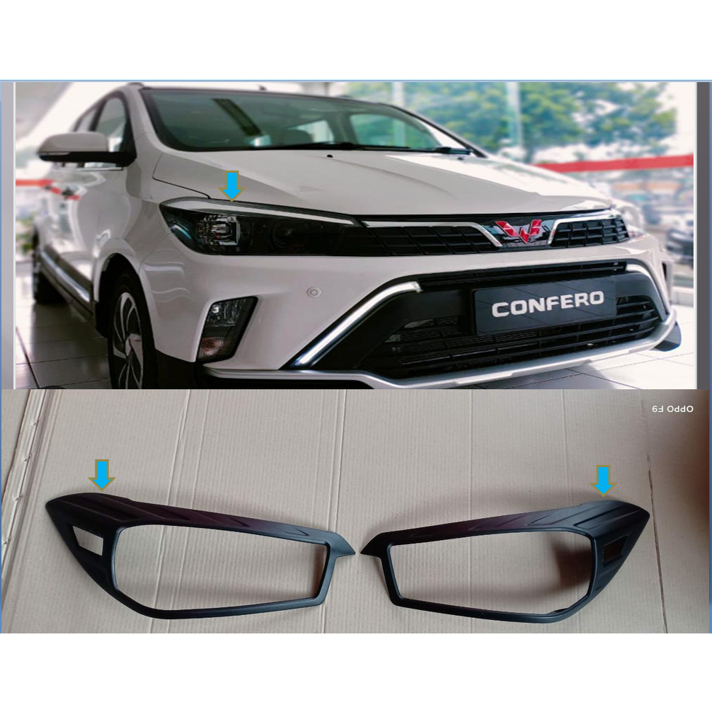 HEAD Lamp Garnish WULING CONFERO Garnis DEPAN Blacktivo - GARNISH DEPAN WULING CONFERO BLACK - GARNI