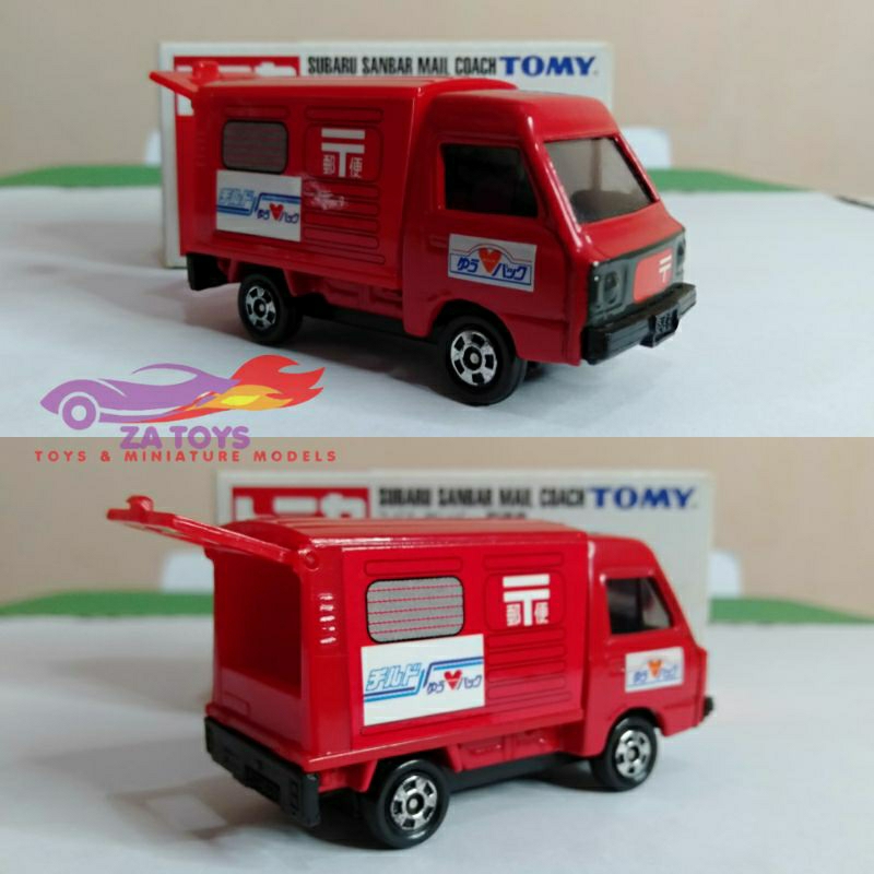 Diecast Subaru Sambar Mail Coach Merah by TOMICA Tomy Biru