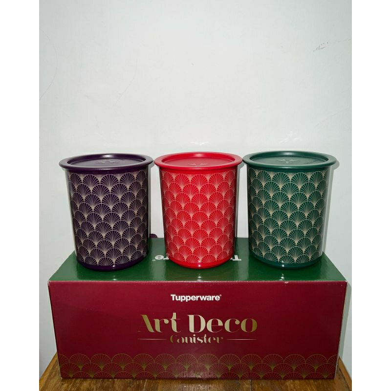 ART DECO CANISTER TUPPERWARE