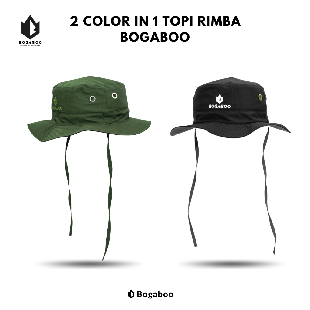 BOGABOO Topi rimba BULAK BALIK 1 topi 2 Warna - hat Brackley - russ hat / cap Topi pria safari - Top