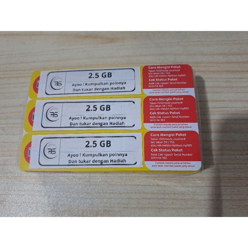 voucher Indosat 2.5 GB