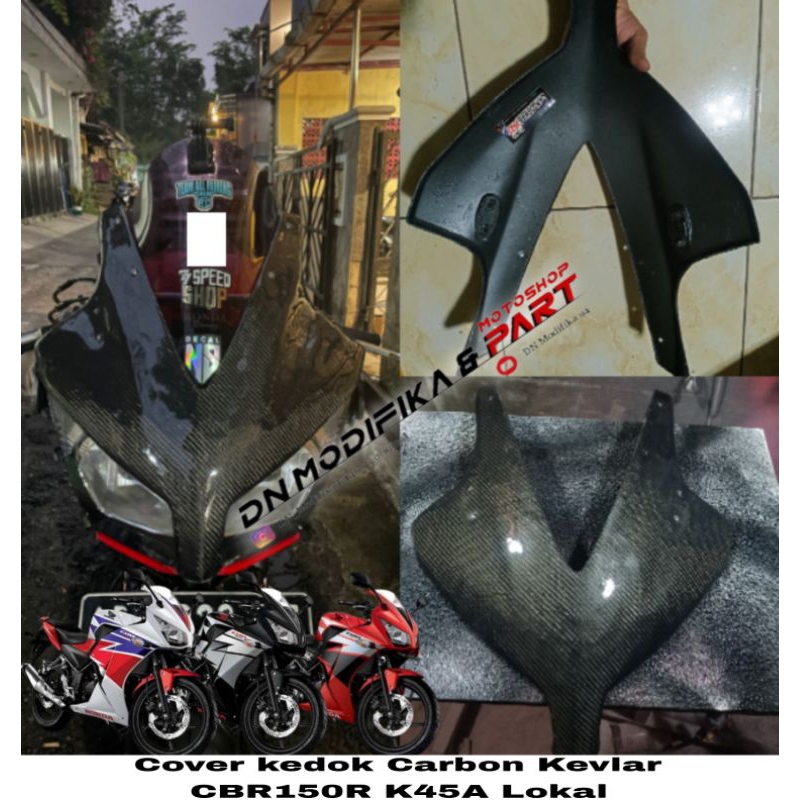 Cover kedok Carbon Tameng CBR Lokal K45A karbon kedok cbr150 k45a