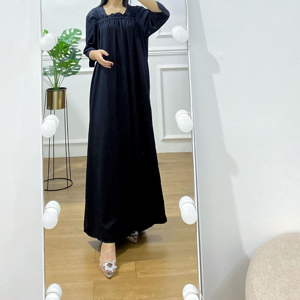 RB [DASTER PAULA POLOS - Rayon TWILL Rayon Tebal] Daster Gamis Dress Rayon Tebal Jumbo Cantik Adem