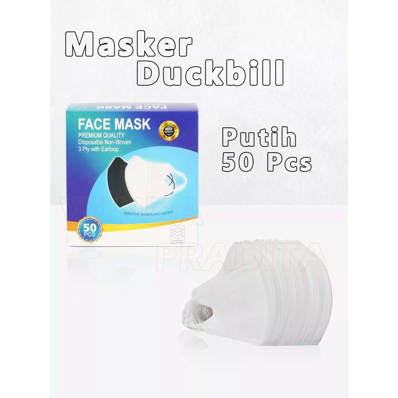 Masker Duckbil / Duckbill Dewasa Motif Isi 50Pcs Pake box
