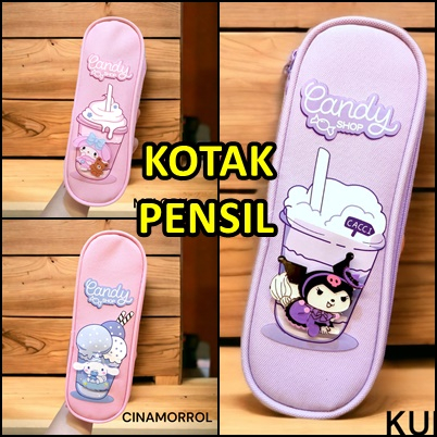 

KOTAK PENSIL KAIN+PIN LUCU SANRIO TEMPAT PENSIL KUROMI PENSIL CASE CINNAMORROL PERLENGKAPAN SEKOLAH ANAK STATIONERY vincess