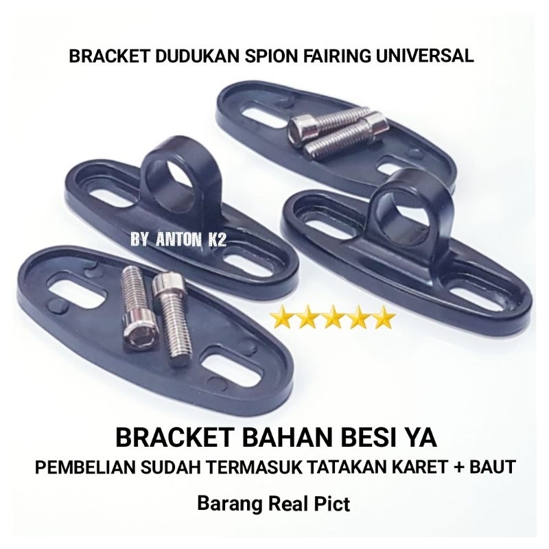 BREKET DUDUKAN KACA SPION CIRCUIT/TOMOK V2/V5 JUMBO/RIZOMA/DUDUKAN SPION FEIRING BODI MOTOR NINJA R 