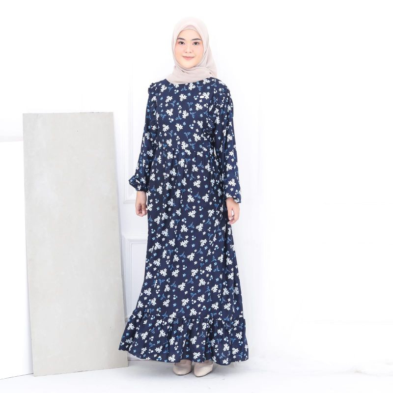 Sabrina Gamis | rayon premium | pakaian muslimah | gamis motif | pakaian anak muda | dress bahan ade