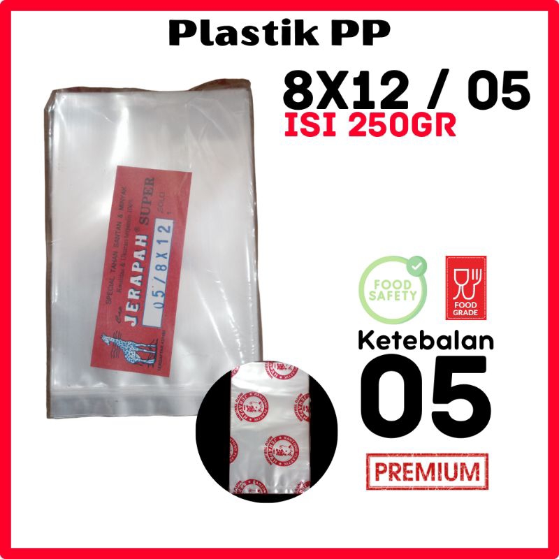 Plastik PP Polos 8x12x05 Jerapah