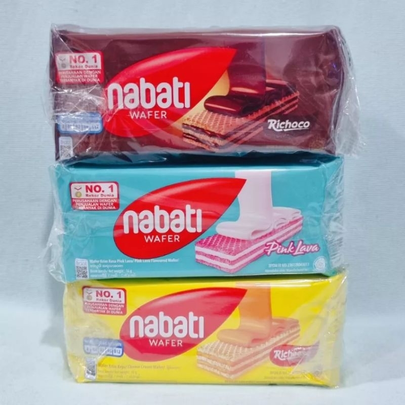 

Nabati Wafer Renceng 10 bks x 16gr/Nabati Richesee / Richoco /Pink Lava