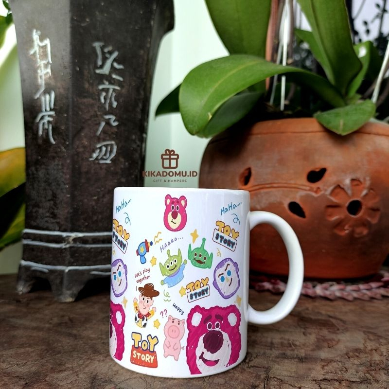

Toy Story Lotso mug custom nama sgift cewek cowok kado cangkir keramik