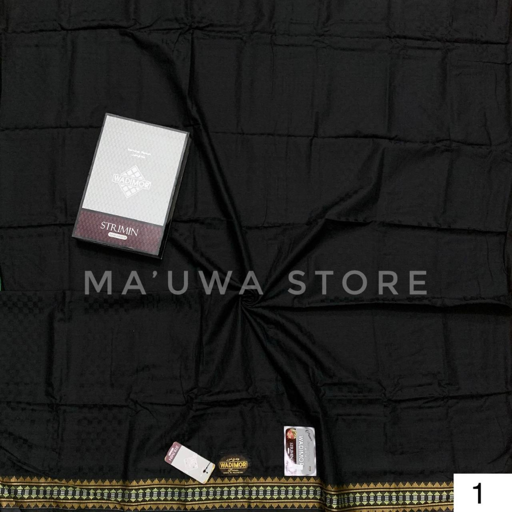 SARUNG WADIMOR STRIMIN MOTIF HITAM FULL TIMBUL TERBARU DAN TERMURAH