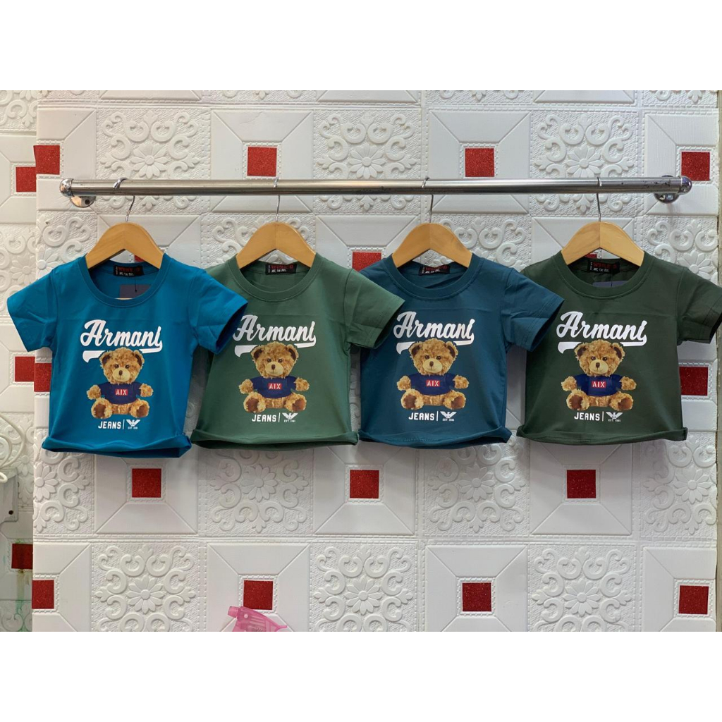 Kaos Anak Laki Laki / Baju Anak Laki Laki / Baju Anak Kecil Sitting Bear