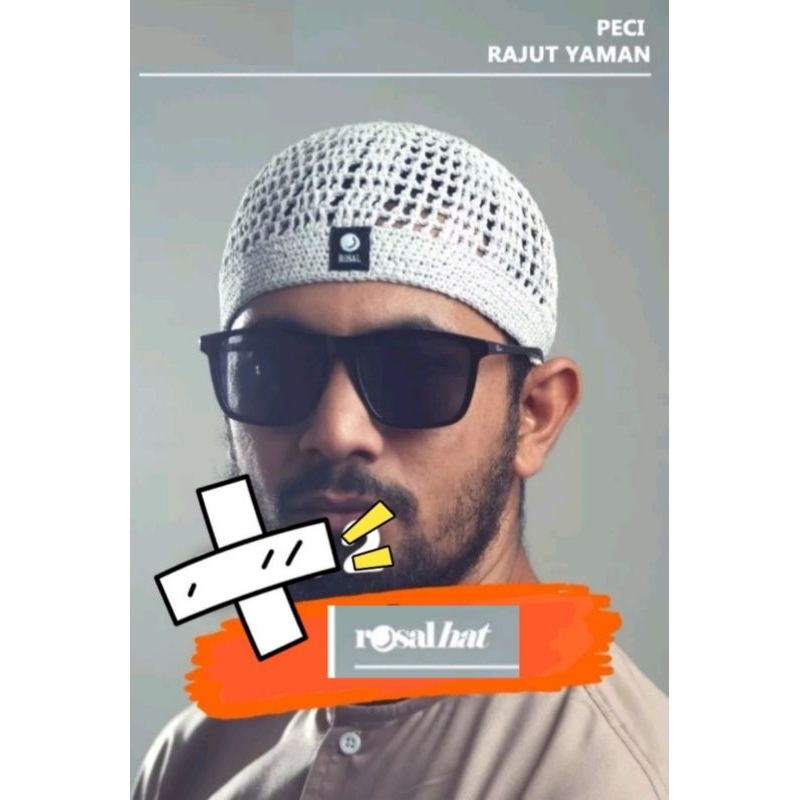 Kopiah Peci Rajut Yaman Dewasa