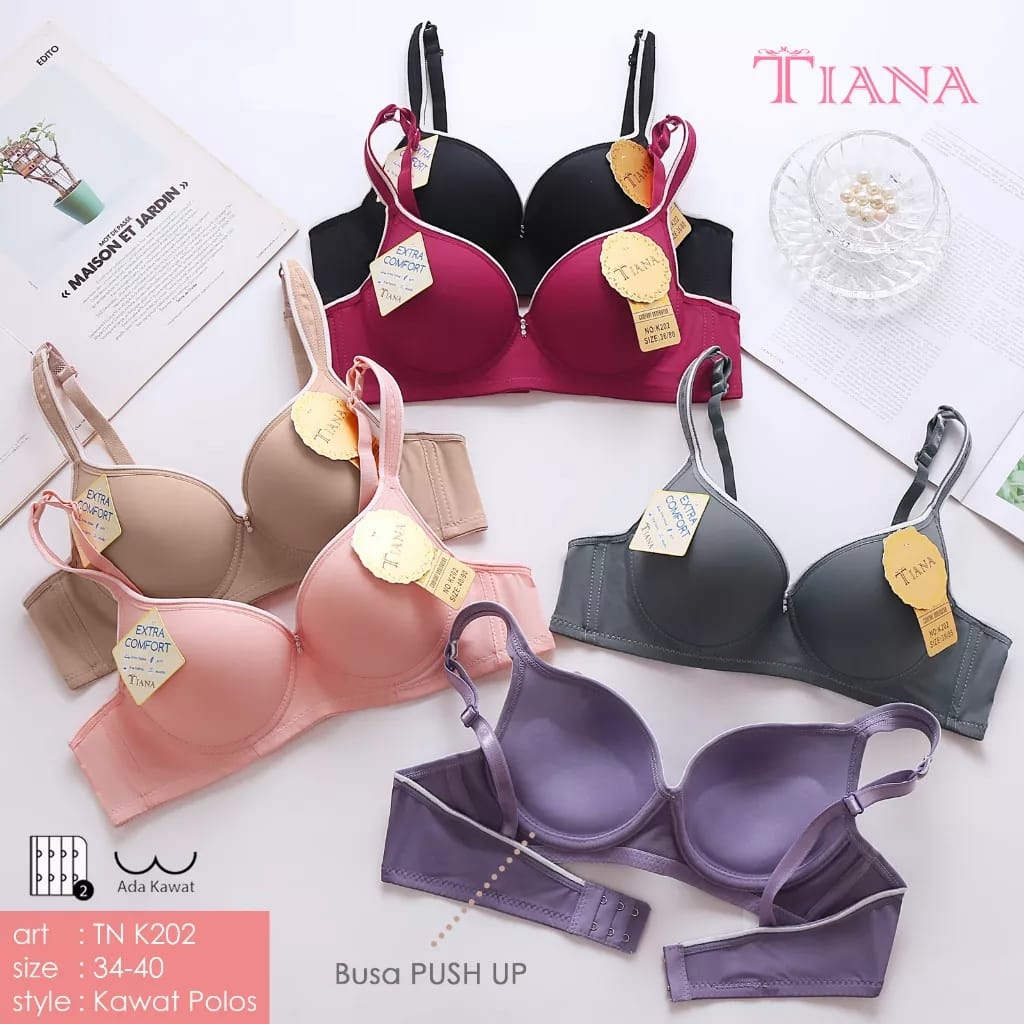 Tiana / Push Up Bra / BH  Polos Cantik  / BH Kawat  Busa Sedang /  Tiana 808