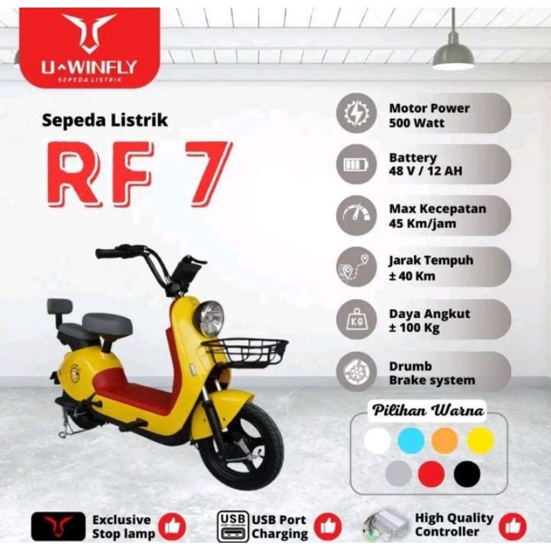 RF7 UWINFLY SEPEDA LISTRIK RF7