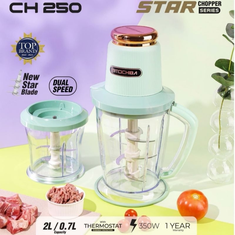 MITOCHIBA FOOD CHOPPER CH 250 CH250 PROCESSOR GRINDER BLENDER BUMBU DAPUR MASAKAN MITO GARANSI RESMI