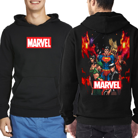 Hoodie Marvel & DC Comics Hoodie Pullover | Jumper Hoodie | Casual Hoodie Bahan Cotton Fleece