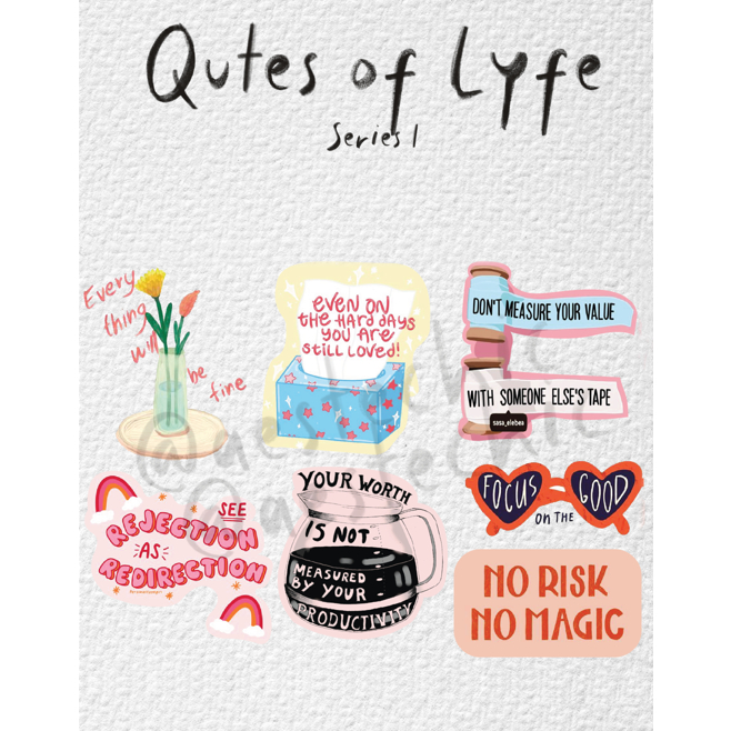 

Quotes Of Lyfe Series 1 Sticker Aesthechic