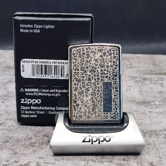 Zippo 49208 Crackle Pattern Design Original