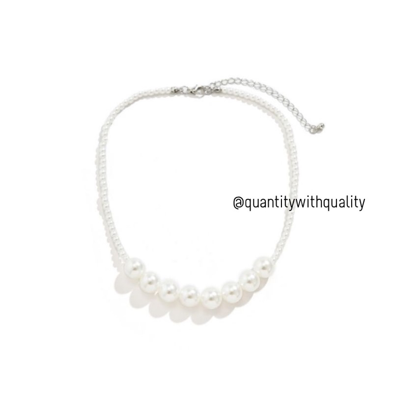 Kalung Wanita Manik Mutiara Korea Elegant Classy Simple