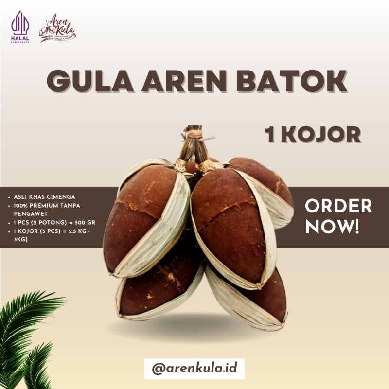 

[FAVORITE] GULA AREN BATOK CIMENGA 1 KOJOR (5 PCS) | ARENKULA | ARENGA BROWN SUGAR | 100% ASLI TANPA PENGAWET | READY STOCK