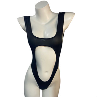 BRI*BT1318 Lingerie Wanita Bahan Lace Seksi Bodysuit Tanpa Lengan Lingeri Open Crotch Sexy Cosplay-1