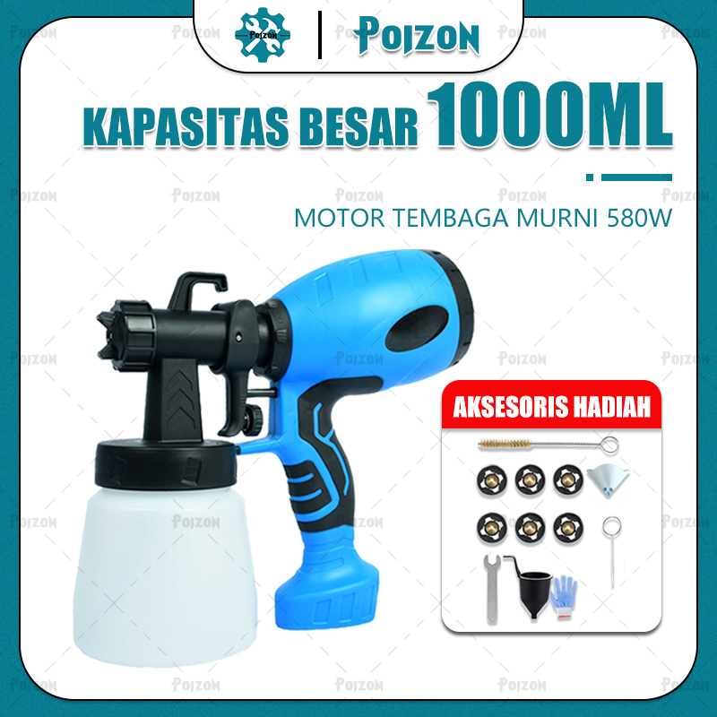 Poizon Spray Gun Electric 800ML Spray Gun Elektrik 550W Alat Semprot Cat Tembok Cat Semprot Elektrik
