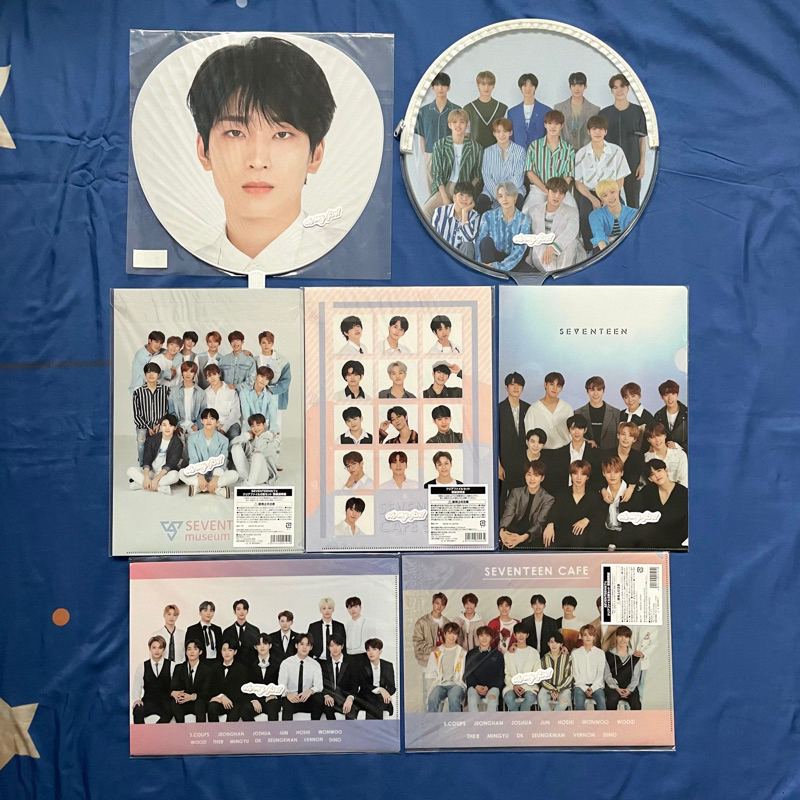 SEVENTEEN Uchiwa & Japan Clearfile / dome ode to you haru wonwoo museum 2018 2019 cafe ponta card / 