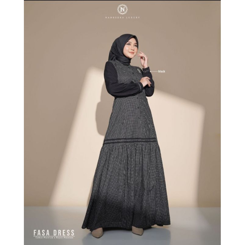 Nadheera Luxury Fasa Dress || gamis cantik dan simple
