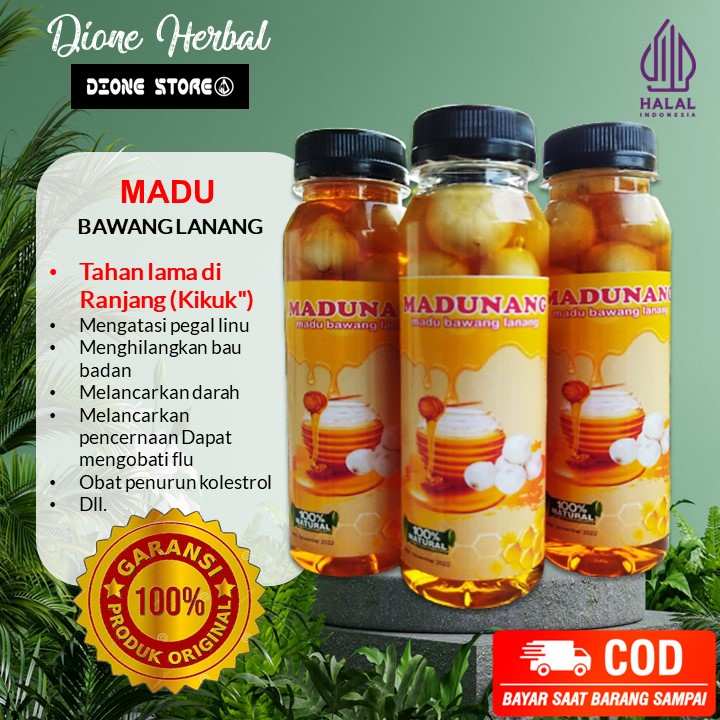 

MADUNANG Madu Bawang Lanang Obat Tradisional Herbal Tahan Lama 350grm