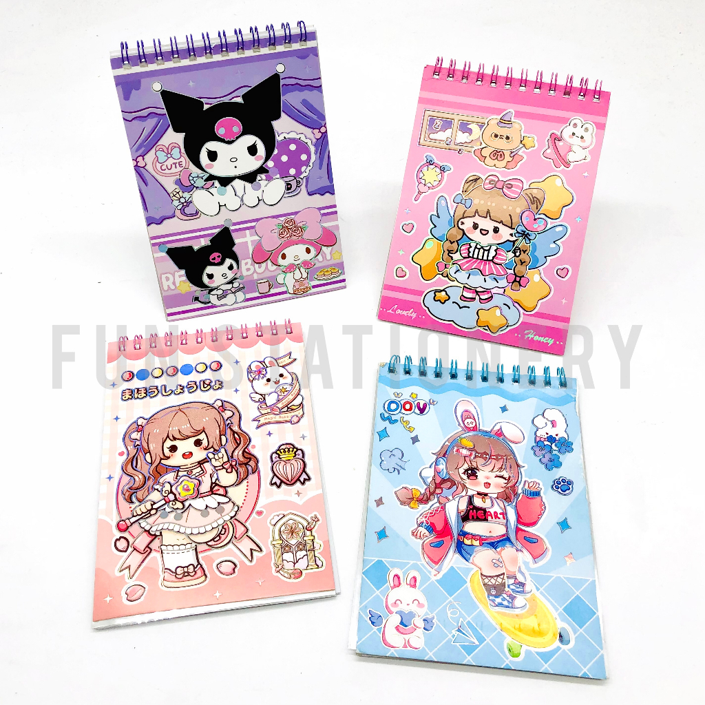 

BUKU STICKER DIY GANTUNGAN XQ-801 SANRIO MOMO / NOTEBOOK STICKER AESTHETIC KOREA