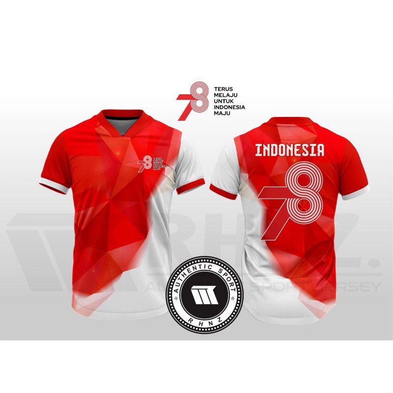 JERSEY PRINTING AGUSTUSAN TERBARU/JERSEY PREMIUM FREE CUSTOM BEBAS DESAIN/KAOS 17 AGUSTUSAN KE 78/AT