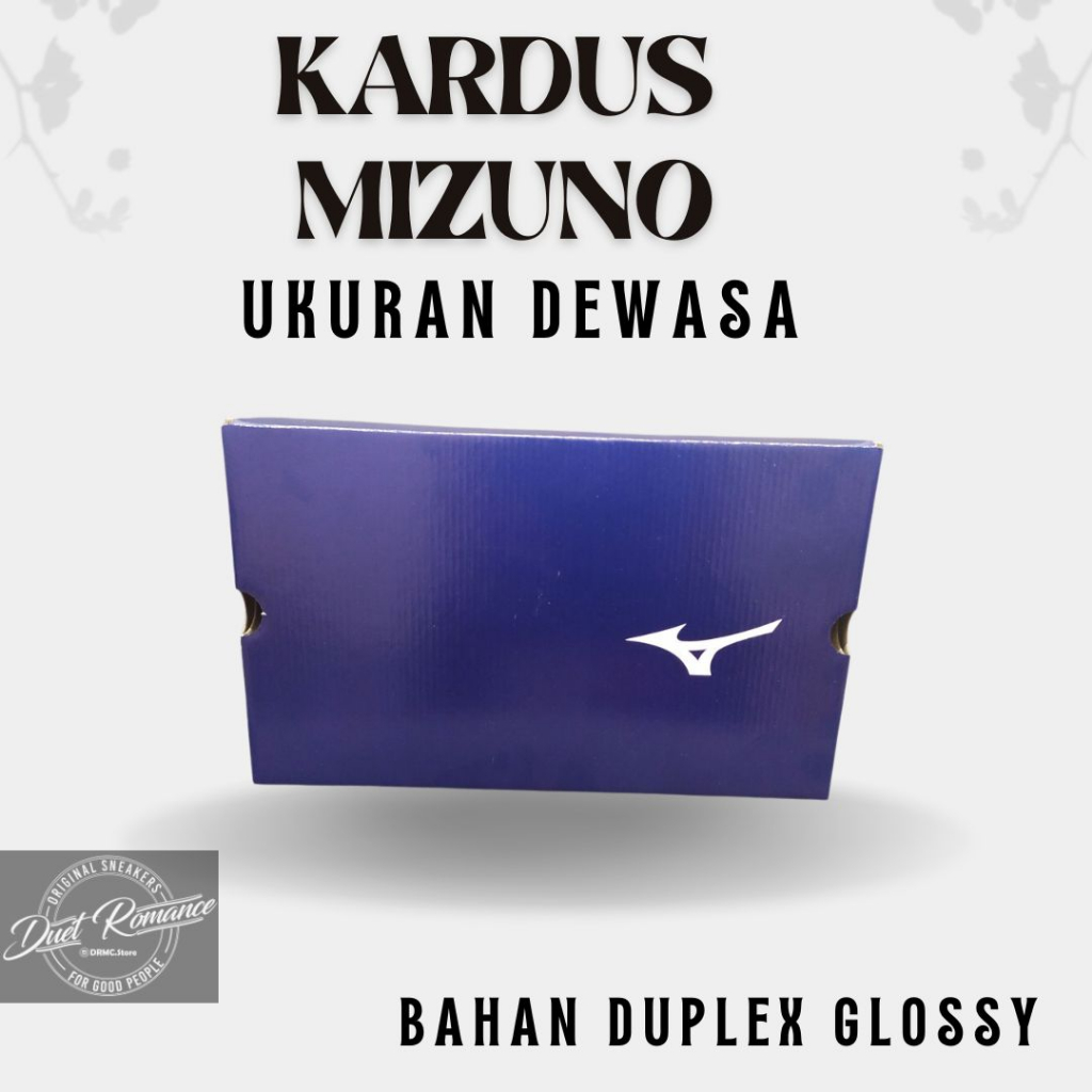 

Dus / Kardus / Box / Inner Box/ Tempat Sepatu MIZUNO BIRU DUPLEX GLOSSY