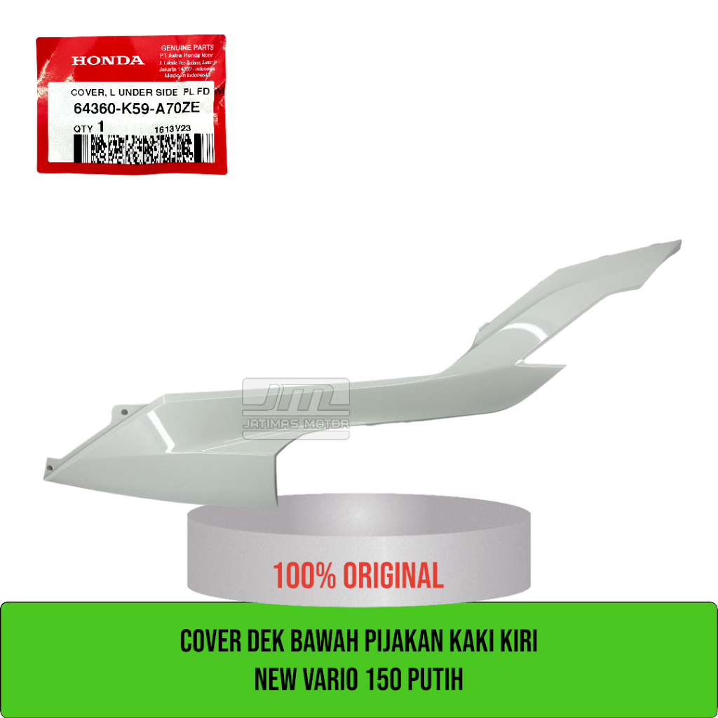Cover dek bawah pijakan kaki new vario 150 putih mutiara 64350-K59-A70ZE 64360-K59-A70ZE