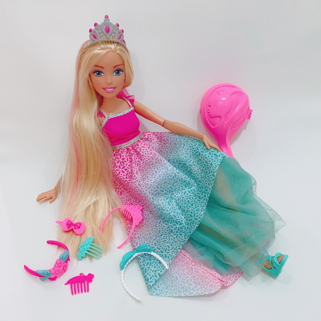 Boneka Barbie Besar Ukuran 60" Boneka Barbie Endless Hair Kingdom Blonde Original dan Murah