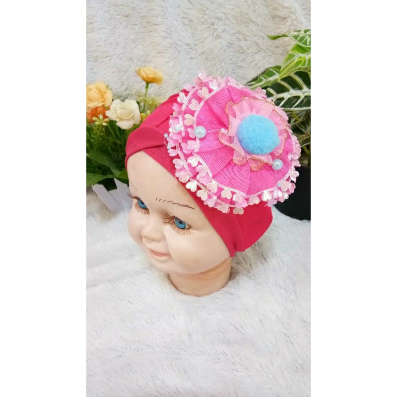 TURBAN BAYI BUNGA KODE 3 / TURBAN ANAK / CIPUT BAYI / HIJAB BAYI