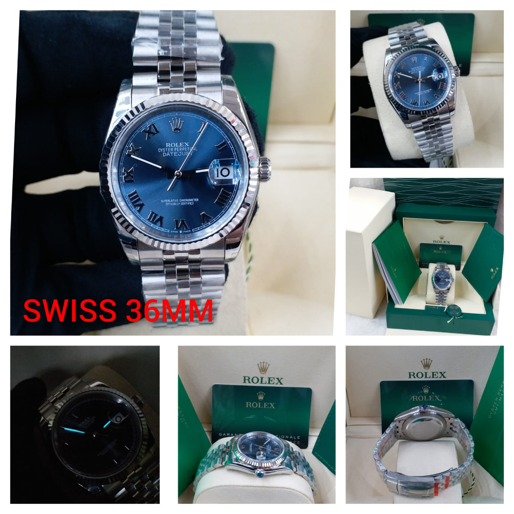 Rolex Datejust Automatic Mechanical 18k Silver Blue Stainless Steel