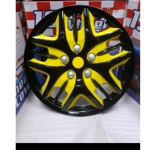 WELDOP RING 14 KUNING HITAM PLASTIK/ABS 1 SET (4 PCS)