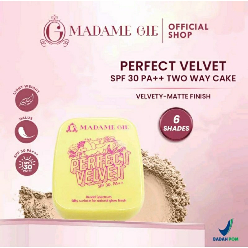 BEDAK MADAM GIE WITH SPF 30 PA++ | MADAM GIE PERFECT VELVET | TWO WAY CAKE