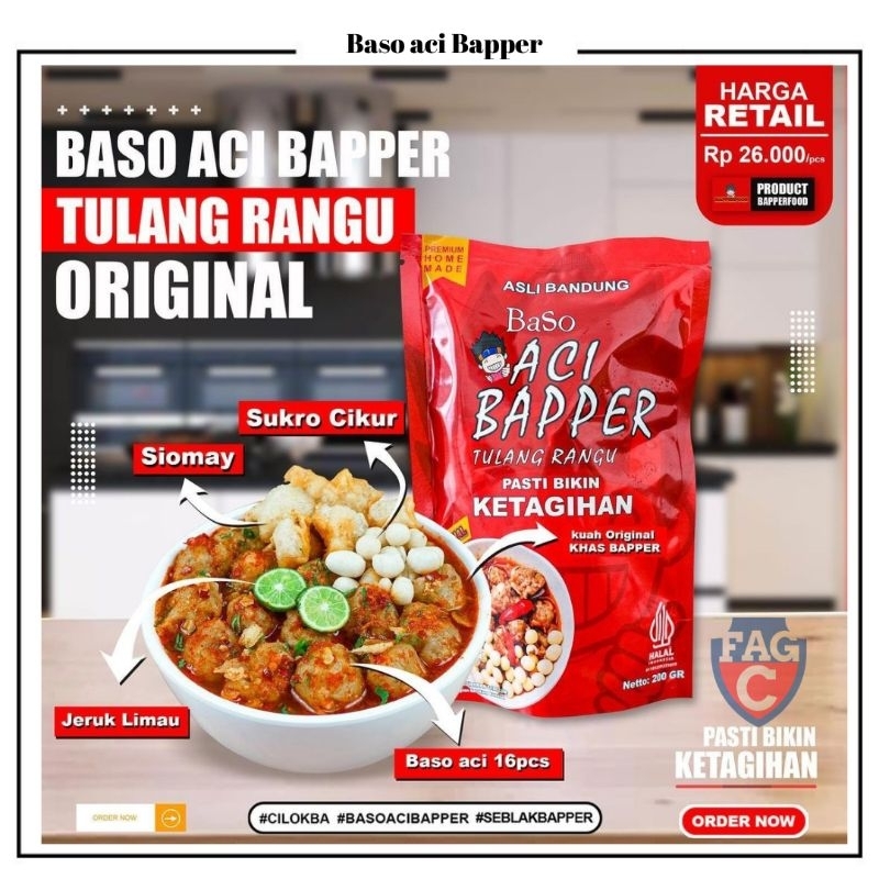 

BAPPER Ori / Mercon Baso aci Tulang Rangu Baso Aci Baper Tulang Rangu Boci Tulang rangu Baso Aci Urat Baso Aci Instan