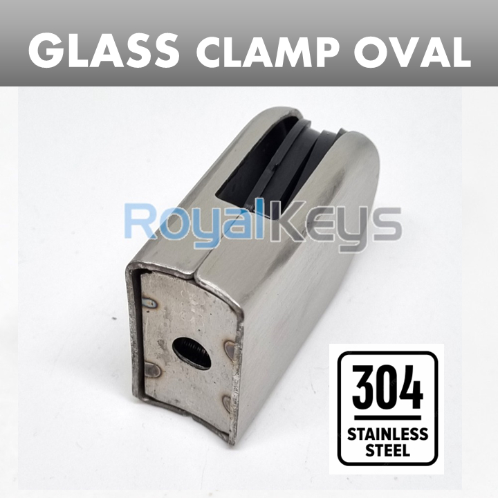 Penjepit Klip Kaca Ambalan Lengkung Braket Railing Tangga Kaki Partisi