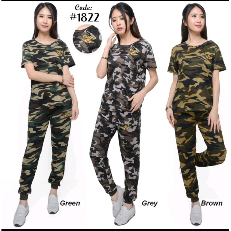 Stelan baju army / Baju set army